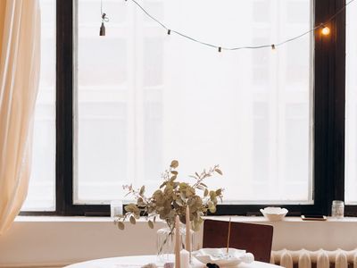 A minimalist interior with natural light, perfect for exercise.